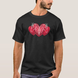 Horse Animal Heart Horse Rider H T Shirt