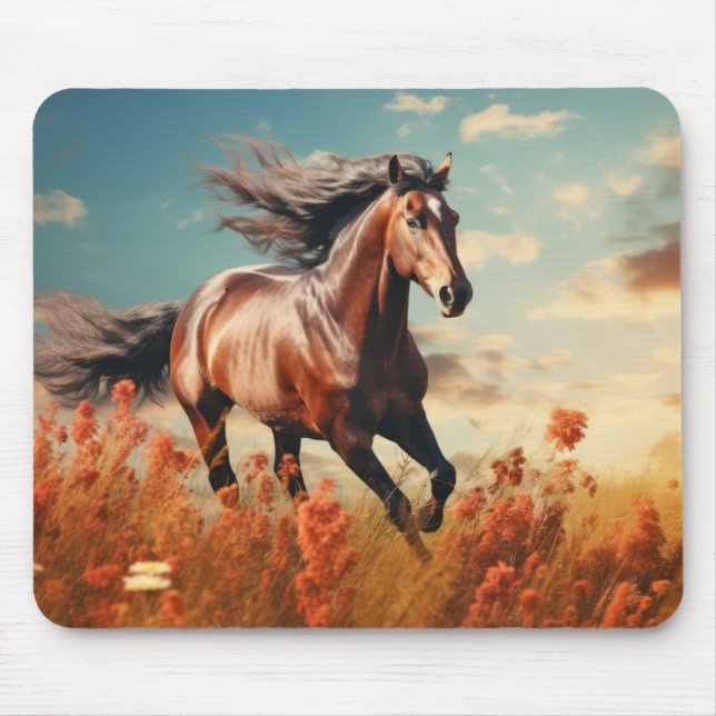 Horse Animal Wildlife Wilderness Colorful Wall Art Musmatta (Framsidan)