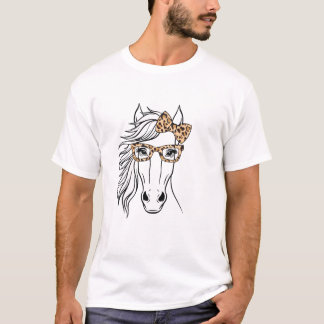Horse Ansikte Bandana för och för Ho T Shirt