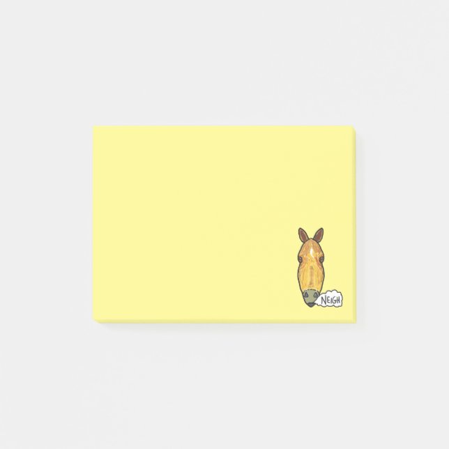 Horse Ansikte Neigh Post-it Block (Framsida)