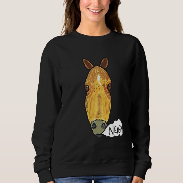 Horse Ansikte Neigh T Shirt (Framsida)