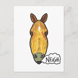 Horse Ansikte Neigh Vykort
