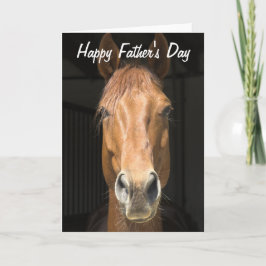 Horse Ansikte Photograph Lycklig Fars dag Kort