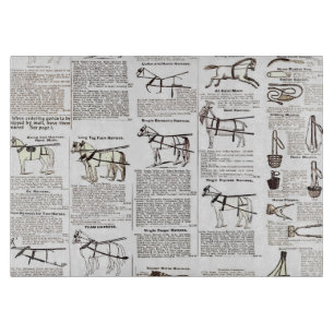 Horse Antique Repress Newspaper Art