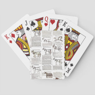 Horse Antique Repress Newspaper Art Casinokort