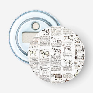 Horse Antique Repress Newspaper Art Flasköppnare