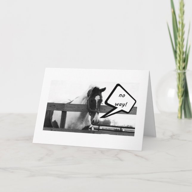 HORSE ÄR GLAD "DU" VAR NÖJD FÖRE CHRISTMAS HELGKORT (Framsida)