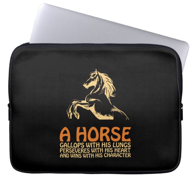 Horse Art A Horse Gallops Laptop Fodral (Framsidan)