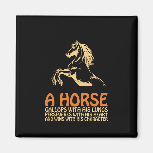 Horse Art A Horse Gallops Magnet (Framsidan)