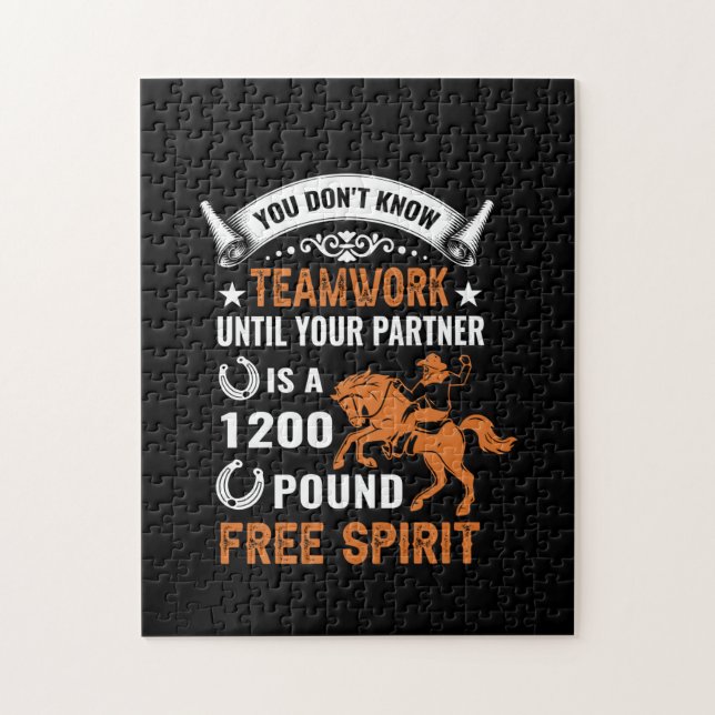 Horse Art Du känner inte till teamwork Pussel (Vertikal)