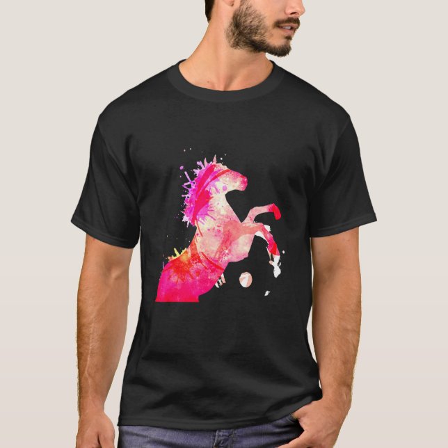 Horse Art Equestrian T Shirt (Framsida)