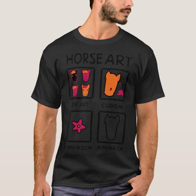 HORSE Art-hästar T Shirt (Framsida)