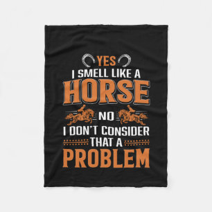 Horse Art Ja, jag blöder som en häst Fleecefilt