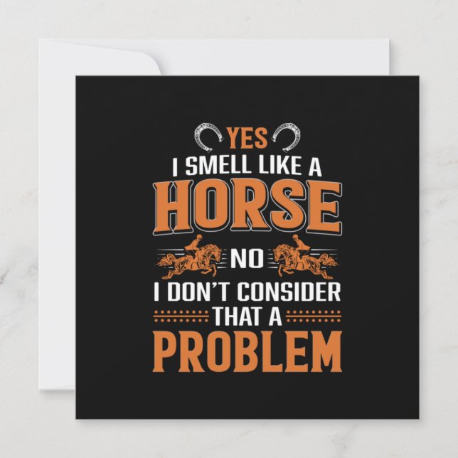 Horse Art Ja, jag blöder som en häst Julkort (Framsida)