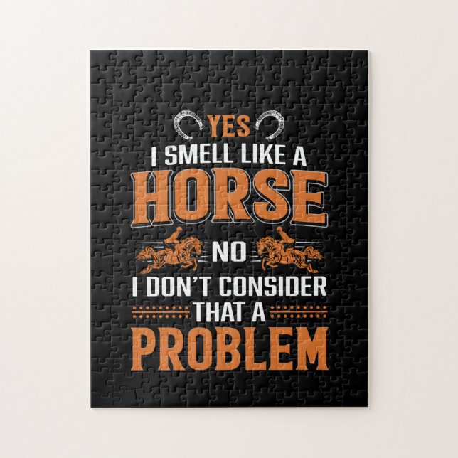 Horse Art Ja, jag blöder som en häst Pussel (Vertikal)