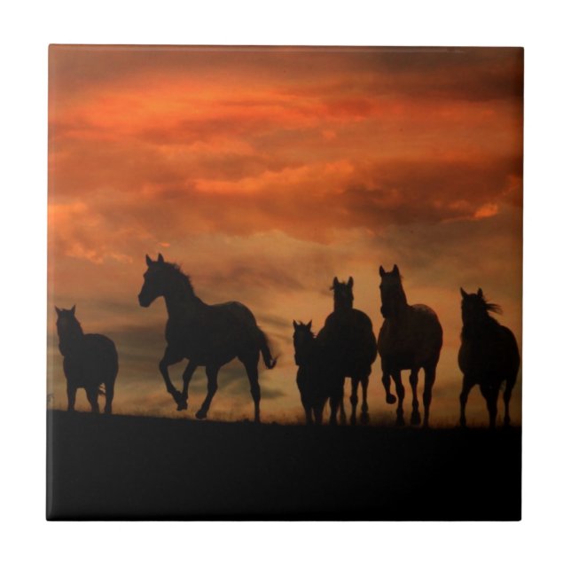 Horse Art Tile Kakelplatta (Framsidan)