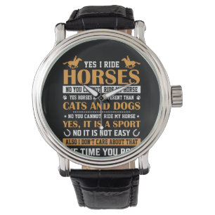 Horse Art Yes I Ride Horses Armbandsur