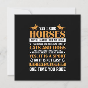 Horse Art Yes I Ride Horses Julkort