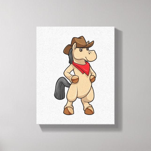 Horse as Cowboy Canvastryck (Framsida)