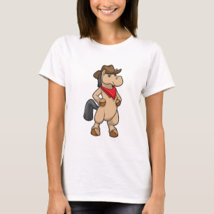 Horse as Cowboy T Shirt