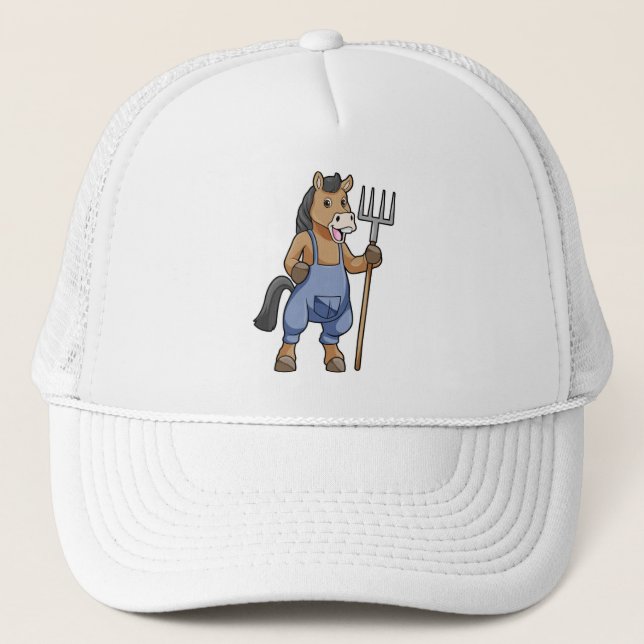 Horse as Farmer med Rake Keps (Framsida)