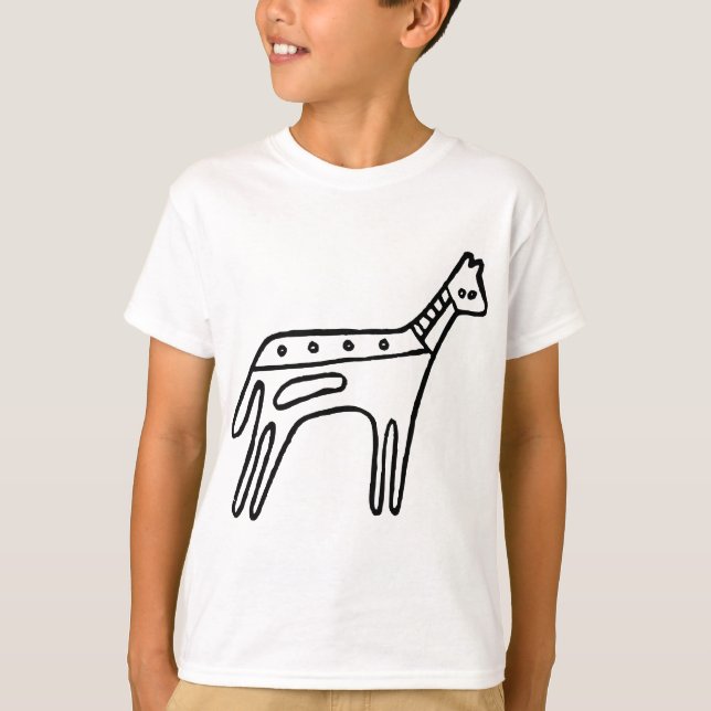 Horse, Australian teckning (Aborigine) Tee (Framsida)