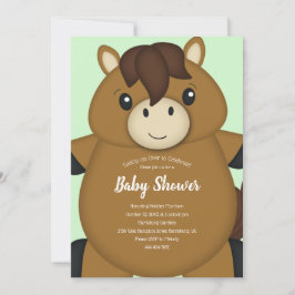 Horse Baby Shower Inbjudningar