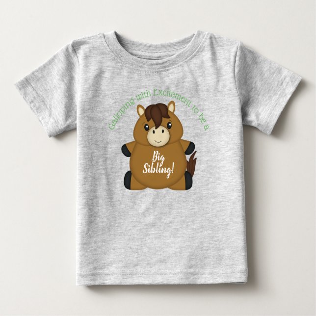 Horse Baby Shower T Shirt (Framsida)