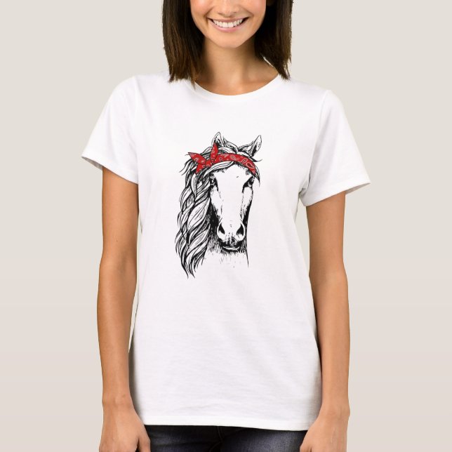 Horse Bandana T Shirt for  Horse L. (Framsida)