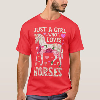 Horse Bara en flicka som Kärlek  Farm  T Shirt
