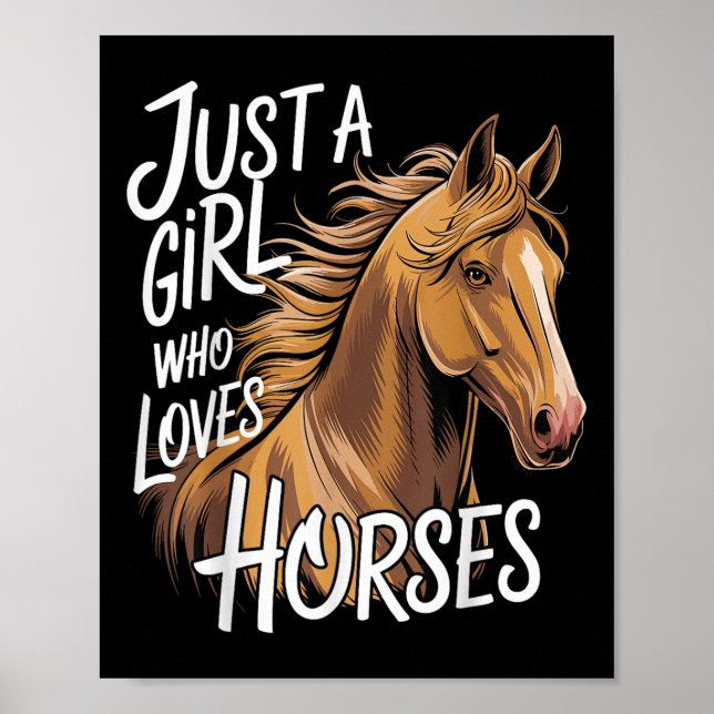 Horse bara en flicka som Kärlek hästar Poster (Framsidan)