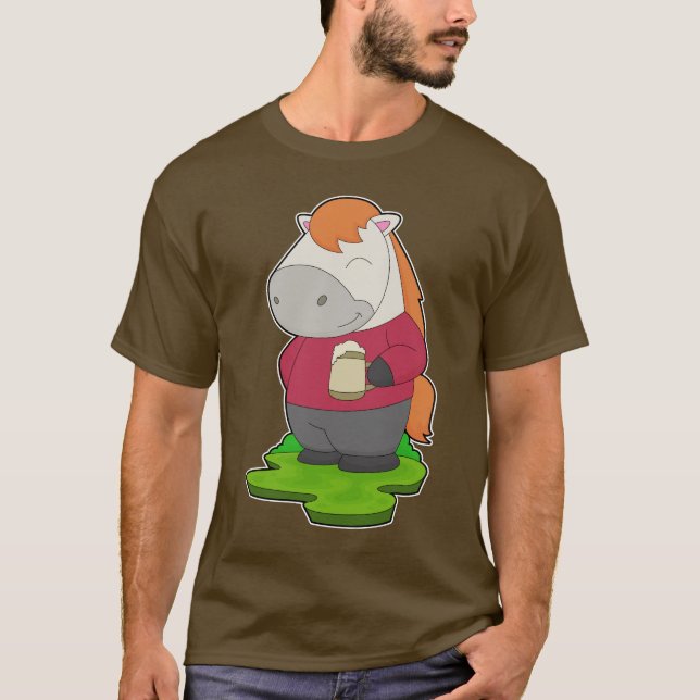 Horse Beer T Shirt (Framsida)