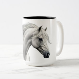 Horse BeSnyval White Två-Tonad Mugg