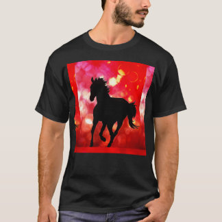 Horse Bokeh Canvas Struktur Prints T Shirt