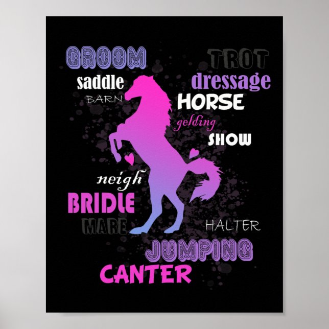 Horse Boskap Gift for  Horse Poster (Framsidan)