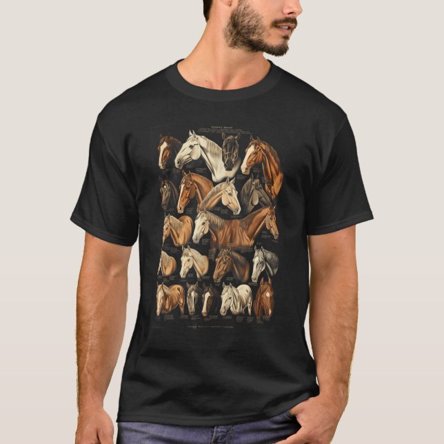 Horse Breeds Equestrian Horseback Riding Tee Gifts (Framsida)