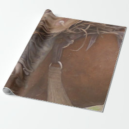 Horse Brown Western Rodeo Cowboy Presentpapper