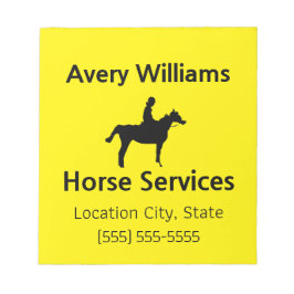 Horse Business Professional Black Yellow Anteckningsblock