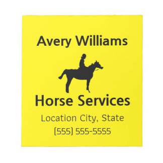 Horse Business Professional Black Yellow Anteckningsblock