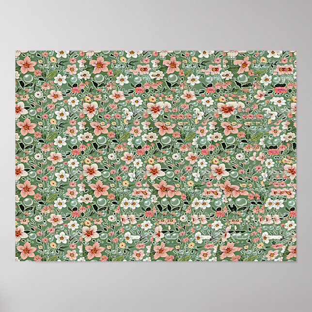 HORSE By A TREE STEREOGRAM 16" x 12", No Frame Poster (Framsidan)