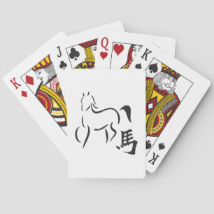 Horse Calligraphy Teckning Casinokort