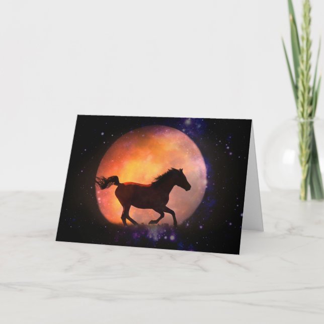 Horse Card, Fantasy Blank Notecard Kort (Framsida)