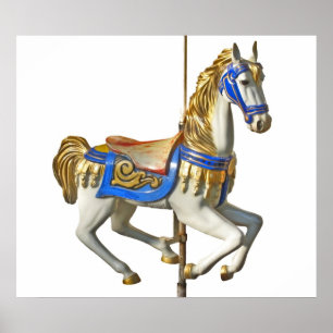 Horse carousel poster