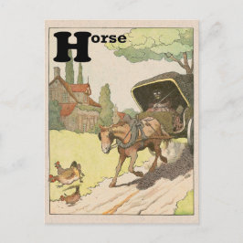 Horse & Carriage Alphabet Vykort