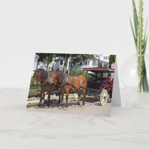 Horse & Carriage on Mackinac Island MI Anteckningskort