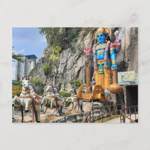Horse Carriage with Hindu statue in Ramayana Cave Vykort