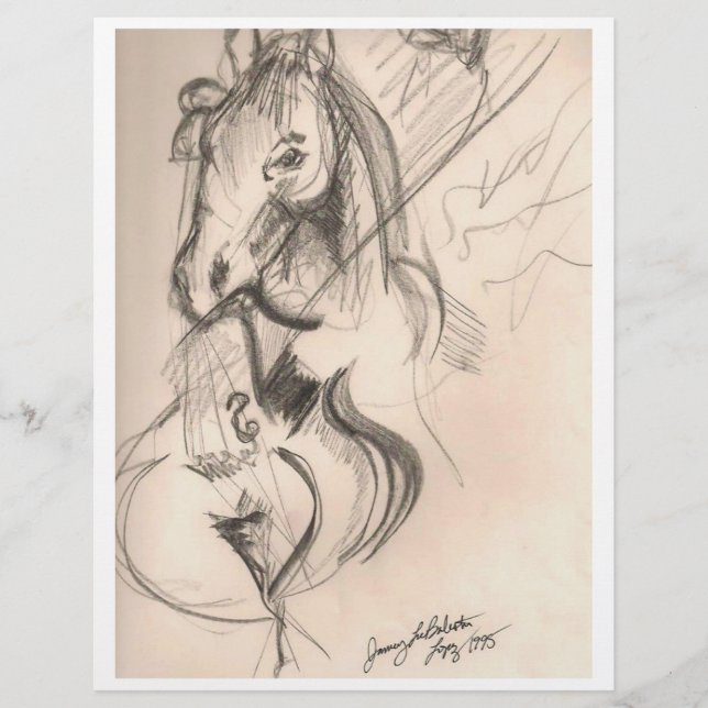 Horse Cello Teckning Flyer (Framsidan)