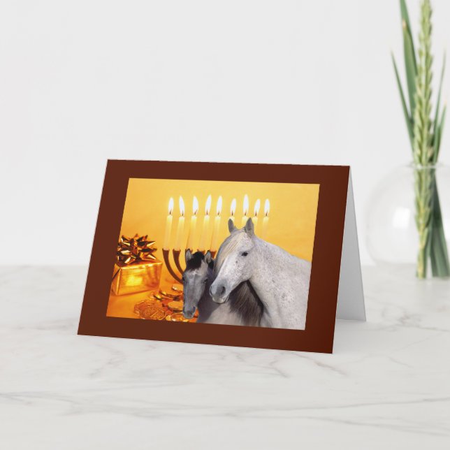 Horse Chanukah-kort Helgkort (Framsida)