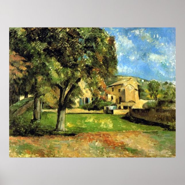 Horse-Chestnut-Träd - Paul Cezanne - c1890 Poster (Framsidan)
