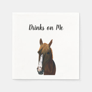Horse Cocktail Napkins for Bröllop and Receptions Pappersservett